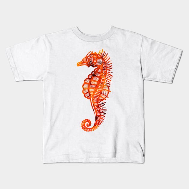 Sea Horse Kids T-Shirt by BeeG